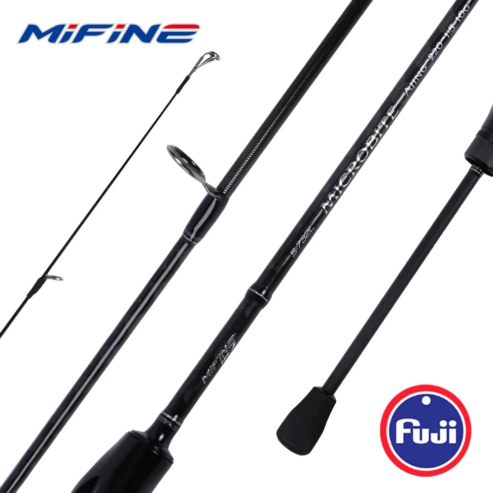 MIFINE MICROBITE Ajing Light Spinning Rod XUL-UL 40+46T 1.68M/1.8M/1.98M/2.1M/2.2M for Saltwater Freshwater Light Rock Fishing