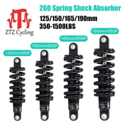 KS-260 Spring Shock Absorber Rear Shocks 125/150/165/190mm 350/550/650/850/1500LBS for Downhill CX MTB Electric Scooter Bicycle