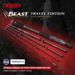 Noeby 5 Section 1.83m 2.13m Beast Travel Edition Fishing Rod 9kg Drag Fuji Parts Saltwater Freshwater Rod for Bass Perch Rods