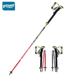 Folding Trekking Poles Carbon Fiber 5 Section Ultralight Hiking Sticks for Trail Walking Climbing Stick Mountaineering With Bag