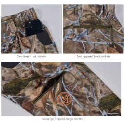 BASSDASH Men’s Lightweight Hunting Pants 4-Way Stretch Breathable Water Resistant for Turkey Early Season Spring Summer