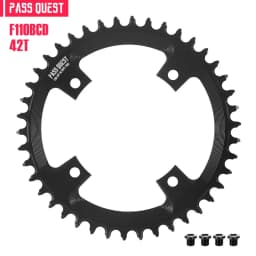 PASS QUEST F110BCD Round Road Bike Narrow and Wide Sprocket 36T-52T Suitable for FSA Gossamer Sprocket Bicycle Parts