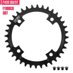 PASS QUEST F110BCD Round Road Bike Narrow and Wide Sprocket 36T-52T Suitable for FSA Gossamer Sprocket Bicycle Parts