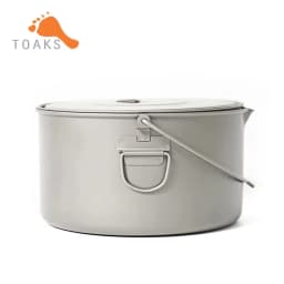 TOAKS Titanium 2000ml Pot with Lid and Bail Handle Portable for Outdoor Camping Hiking POT-2000-BH