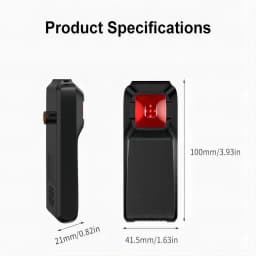 Jradar W100 Bicycle Rearview Radar Cycling Radar Tail Light Brake Sensing Lamp Saddle Seatpost Ebike Waterproof Bike Taillight