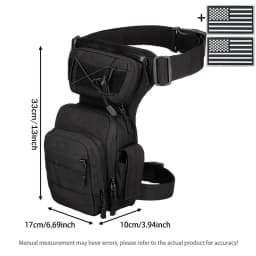 Multi functional quick release leg bag, storage bag, layered storage, waist and leg strap fixation, elastic strap