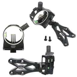 Archery Sight 5-Pin 0.019" Optical Fiber CNC Machined Alloy Sight for Adult Compound Bow Field Targeting Aiming Recreational Shooting Replacement Gear