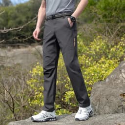 Men's Outdoor Elastic Quick-Dry Hiking Pants, Water-Resistant, Durable, Comfortable, Versatile, Suitable for Daily Work, Mountaineering, Camping, and Fishing Activities