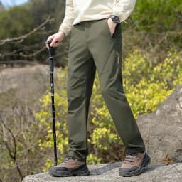 Men's Outdoor Elastic Quick-Dry Hiking Pants, Water-Resistant, Durable, Comfortable, Versatile, Suitable for Daily Work, Mountaineering, Camping, and Fishing Activities