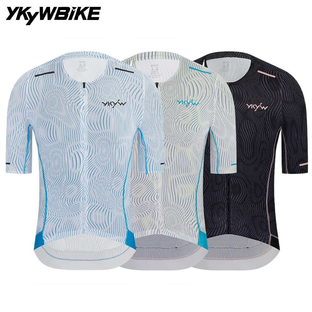 YKYWBIKE Men CoolFlow Pro Race Cycling Jersey Lightweight Road Bike Shirt Summer Bicycle Jersey MTB Clothing