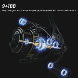 MEREDITH Metal Fishing Reel 9+1BB Bearings 7kg Max Drag Waterproof and Corrosion Resistant for Both Fresh and Seawater