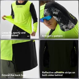 ROCKBROS Bicycle Jerseys Long Sleeves Pullover T-shirts Men Breathable XC Sports Tops MTB Road Bike Cycling Jackets Summer