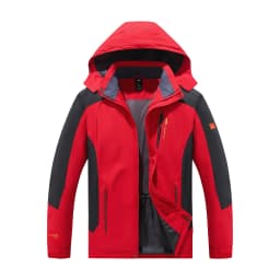 Men's Spring and Autumn Outdoor Water-Repellent Jacket, Windproof and Wear-Resistant, with Detachable Hood, Suitable for Outdoor Camping, Fishing, Mountaineering, and Hiking Activities
