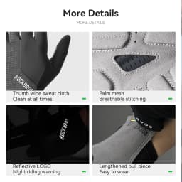 ROCKBROS ROAD TO SKY Cycling Gloves Full Finger Summer Breathable Bicycle Gloves Touch Screen Padded Sun protection Bike Gloves