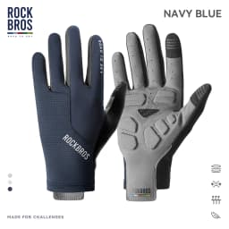 ROCKBROS ROAD TO SKY Cycling Gloves Full Finger Summer Breathable Bicycle Gloves Touch Screen Padded Sun protection Bike Gloves