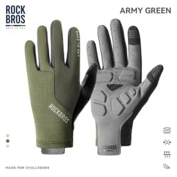 ROCKBROS ROAD TO SKY Cycling Gloves Full Finger Summer Breathable Bicycle Gloves Touch Screen Padded Sun protection Bike Gloves