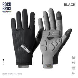 ROCKBROS ROAD TO SKY Cycling Gloves Full Finger Summer Breathable Bicycle Gloves Touch Screen Padded Sun protection Bike Gloves