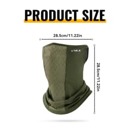 WRELS Neck Gaiter UV Protection Face Mask UPF 50+ Cooling Ear Hook Scarf Bandana Summer Cycling Fishing Outdoor Tactical Mask