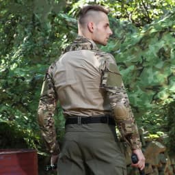 Men's Outdoor Tactical Shirts Hiking Military T-Shirts Army CP Camo Hunting Clothes Climbing Shirt Camping Tops Wear-resisting