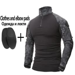 Men's Outdoor Tactical Shirts Hiking Military T-Shirts Army CP Camo Hunting Clothes Climbing Shirt Camping Tops Wear-resisting