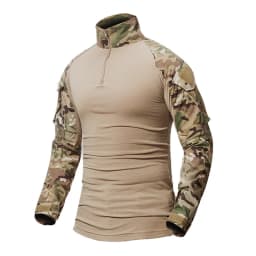 Men's Outdoor Tactical Shirts Hiking Military T-Shirts Army CP Camo Hunting Clothes Climbing Shirt Camping Tops Wear-resisting