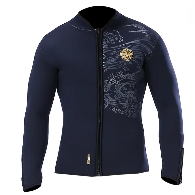 Long Sleeve Split Wetsuit For Men Women 5mm Warm Diving Jacket Top Diving Surfing Suits