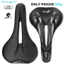 RYET 3D Printed Bike Saddle Bicycle Seat Cushion Ultralight Full Carbon Road MTB Mountain Bike Seating Cycling Accessories