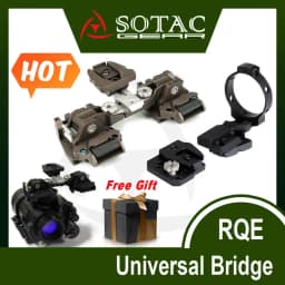 SOTAC Tactical New Universal RQE Dual Bridges NVG Mount PVS-14 Night Vision Bridge Mount Dovetail Conversion Adapter Tacti