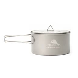 TOAKS Titanium Ultralight 700ml Pot,POT-700-D115-L Camping Cookware Outdoor Equipment Pot Used As a Cup Bowl and Pan 0.03mm 90g