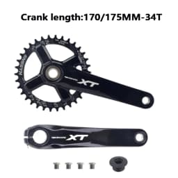 Mountain Bike Crankset 1x8/9/10/11/12Speed 170/175mm 32/34/36/38/40/42T Hollow Four Nails Chainring With Bottom Bracket BB68BB52