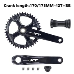 Mountain Bike Crankset 1x8/9/10/11/12Speed 170/175mm 32/34/36/38/40/42T Hollow Four Nails Chainring With Bottom Bracket BB68BB52