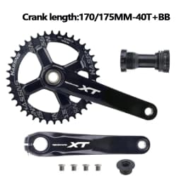 Mountain Bike Crankset 1x8/9/10/11/12Speed 170/175mm 32/34/36/38/40/42T Hollow Four Nails Chainring With Bottom Bracket BB68BB52