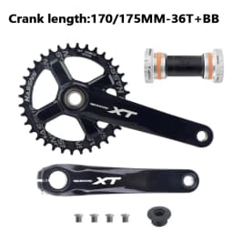 Mountain Bike Crankset 1x8/9/10/11/12Speed 170/175mm 32/34/36/38/40/42T Hollow Four Nails Chainring With Bottom Bracket BB68BB52