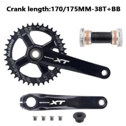 Mountain Bike Crankset 1x8/9/10/11/12Speed 170/175mm 32/34/36/38/40/42T Hollow Four Nails Chainring With Bottom Bracket BB68BB52