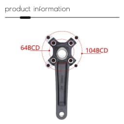 Mountain Bike Crankset 1x8/9/10/11/12Speed 170/175mm 32/34/36/38/40/42T Hollow Four Nails Chainring With Bottom Bracket BB68BB52