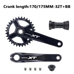 Mountain Bike Crankset 1x8/9/10/11/12Speed 170/175mm 32/34/36/38/40/42T Hollow Four Nails Chainring With Bottom Bracket BB68BB52