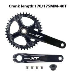 Mountain Bike Crankset 1x8/9/10/11/12Speed 170/175mm 32/34/36/38/40/42T Hollow Four Nails Chainring With Bottom Bracket BB68BB52