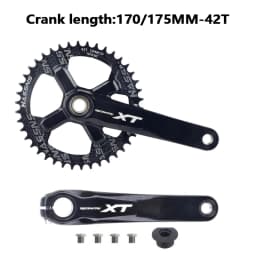 Mountain Bike Crankset 1x8/9/10/11/12Speed 170/175mm 32/34/36/38/40/42T Hollow Four Nails Chainring With Bottom Bracket BB68BB52