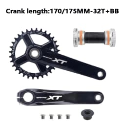 Mountain Bike Crankset 1x8/9/10/11/12Speed 170/175mm 32/34/36/38/40/42T Hollow Four Nails Chainring With Bottom Bracket BB68BB52