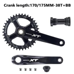 Mountain Bike Crankset 1x8/9/10/11/12Speed 170/175mm 32/34/36/38/40/42T Hollow Four Nails Chainring With Bottom Bracket BB68BB52