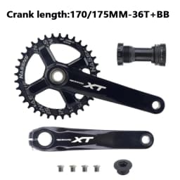 Mountain Bike Crankset 1x8/9/10/11/12Speed 170/175mm 32/34/36/38/40/42T Hollow Four Nails Chainring With Bottom Bracket BB68BB52