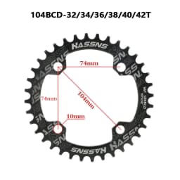Mountain Bike Crankset 1x8/9/10/11/12Speed 170/175mm 32/34/36/38/40/42T Hollow Four Nails Chainring With Bottom Bracket BB68BB52