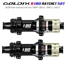 GOLDIX R180 24/28H Road Gravel Bike Hub 52T Ratchet Center Lock Disc Brake HG XDR 11-12 Speed Lightweight Bicycle Wheel Hubset