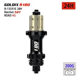 GOLDIX R180 24/28H Road Gravel Bike Hub 52T Ratchet Center Lock Disc Brake HG XDR 11-12 Speed Lightweight Bicycle Wheel Hubset