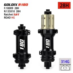 GOLDIX R180 24/28H Road Gravel Bike Hub 52T Ratchet Center Lock Disc Brake HG XDR 11-12 Speed Lightweight Bicycle Wheel Hubset