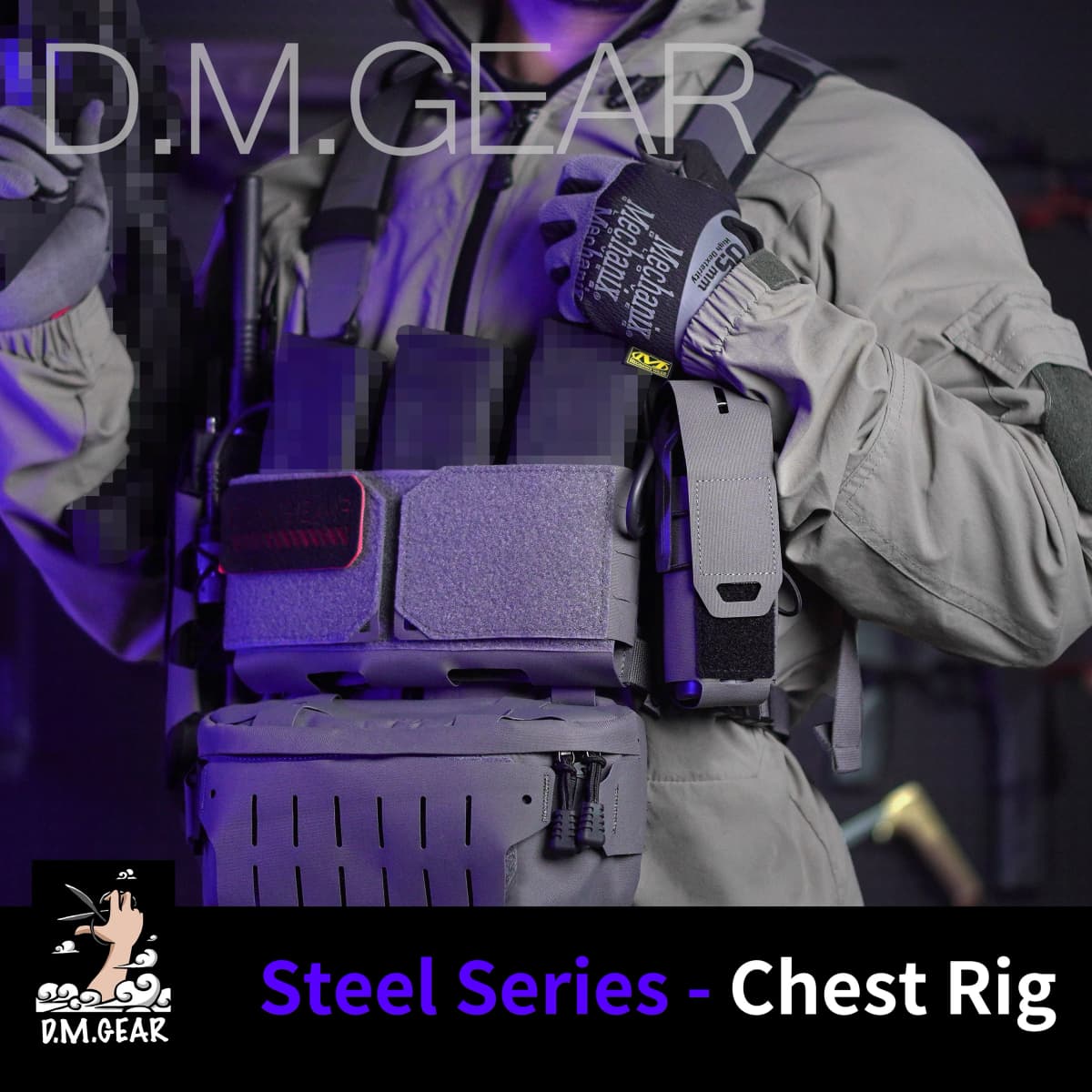 DMGear Chest Rig Tactical Vest for Airsoft, Outdoor & Paintball, Gear Equipment Plate Carrier Hunting