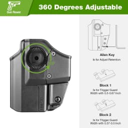 Universal Polymer OWB Holster for Glock/Taurus/Springfield/TARA/Walther/Ruger/S&W/Sig Sauer/CZ/SCCY Tactical Handgun Holder