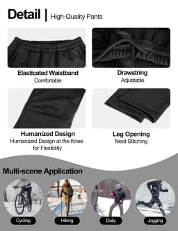 INBIKE Winter Cycling Pants Men Thermal Fleece Bicycle Leggings Windproof Outdoor Biker Riding Pants Tights MTB Cycling Clothing