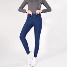 MXLLINA Button Zipper Horse Riding Pants Women Equestrian Leggings Breeches Competition Full Silicone Sports Tights Equipment