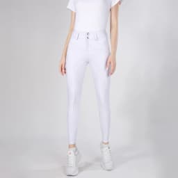 MXLLINA Button Zipper Horse Riding Pants Women Equestrian Leggings Breeches Competition Full Silicone Sports Tights Equipment